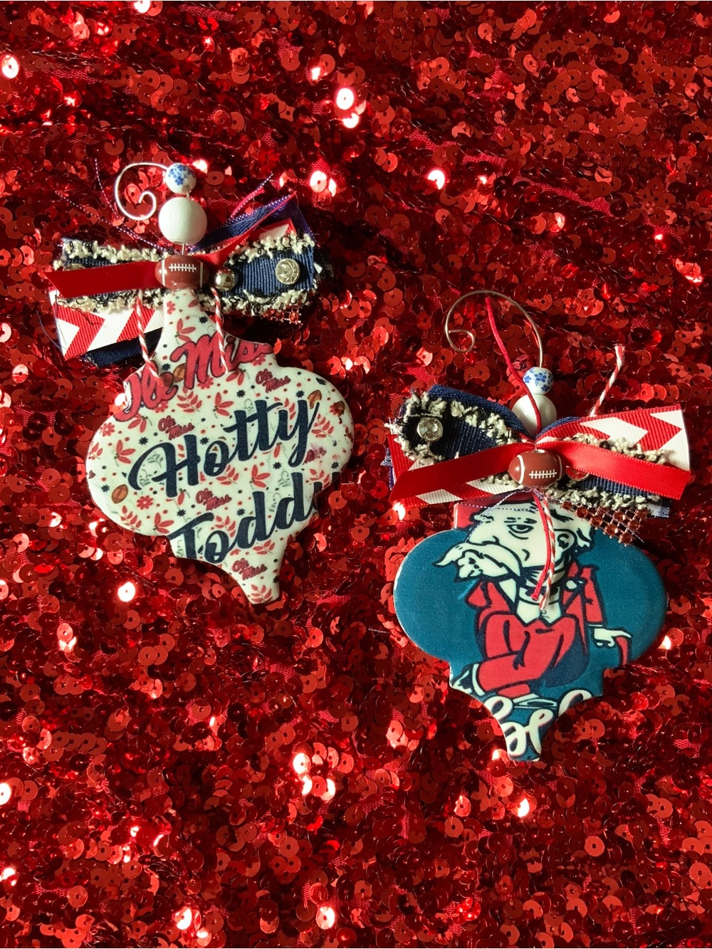 Ole Miss Themed Hanging Ornaments